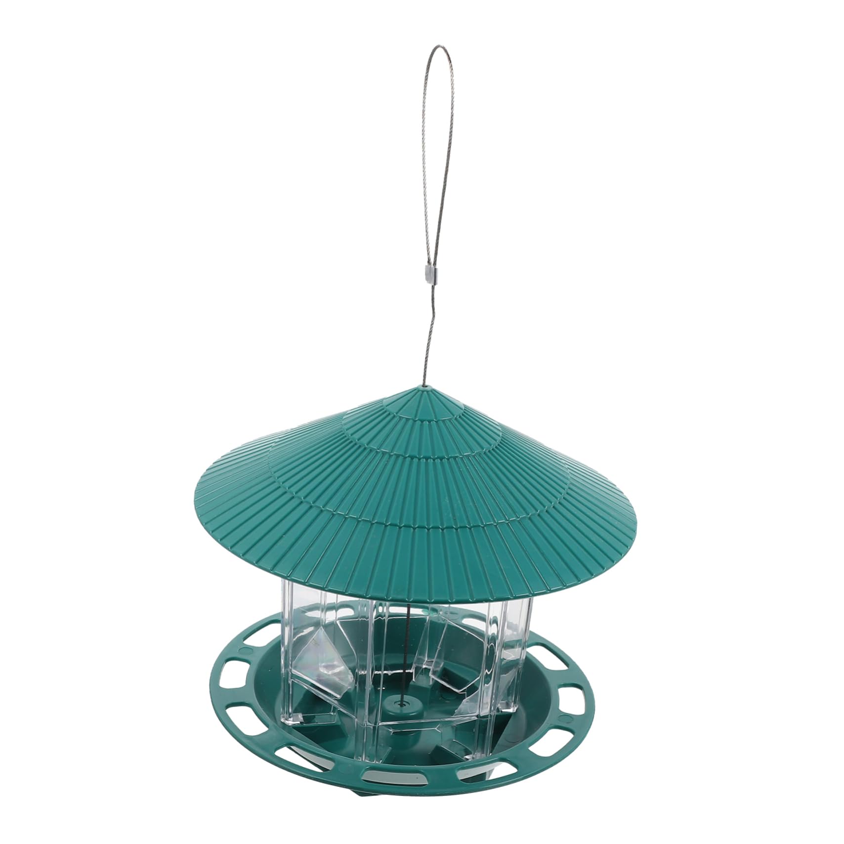 HEMOTON Mangiatoia Per Uccelli Sospesa in Plastica Trasparente Mangiatoia Per Pappagalli Da Giardino Decorazione Pratica e Sicura