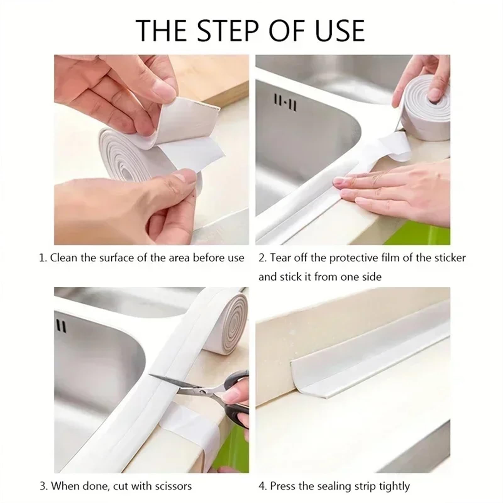 Nastro sigillante, 3 Rotoli di Nastri in PVC for WC da Bagno, for lavello Cucina, sigillante for controsoffitto, Striscia autoadesiva(Brown,2.0M-2.2CM)