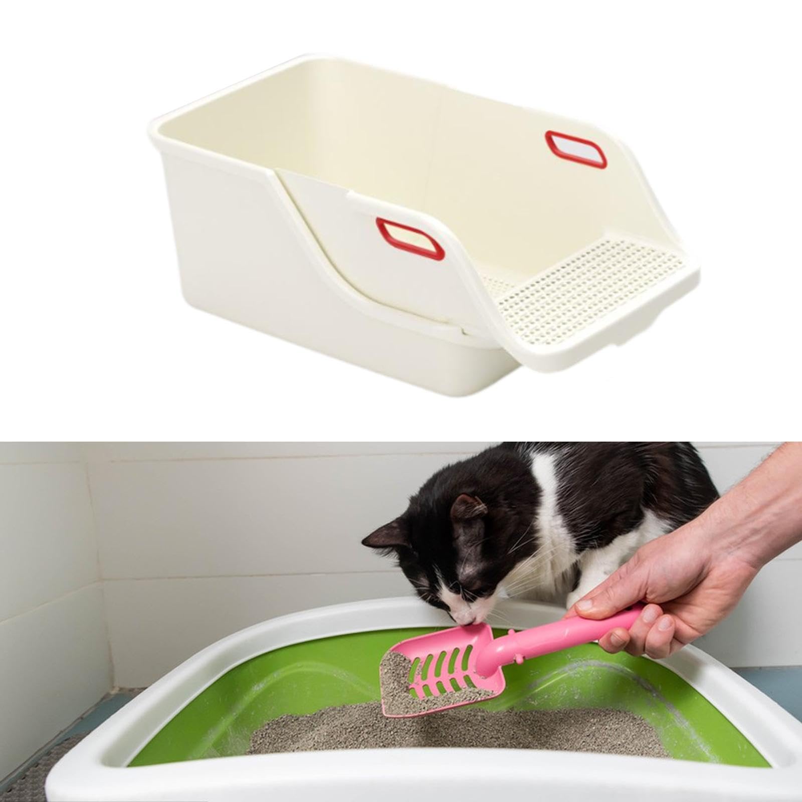 Amazon | Folpus 猫用トイレトレー ふるい式トイレボックス 72x39x29cm