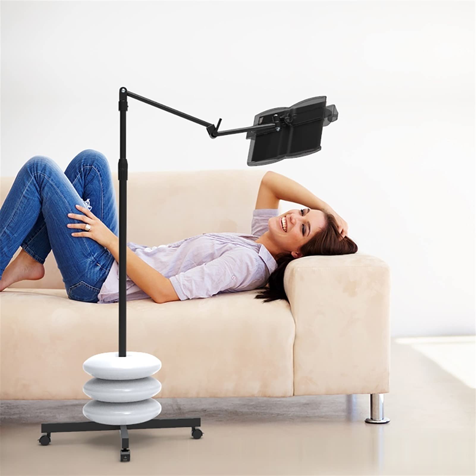supporto da scrivania per computer, Supporto da pavimento for tablet con ruote