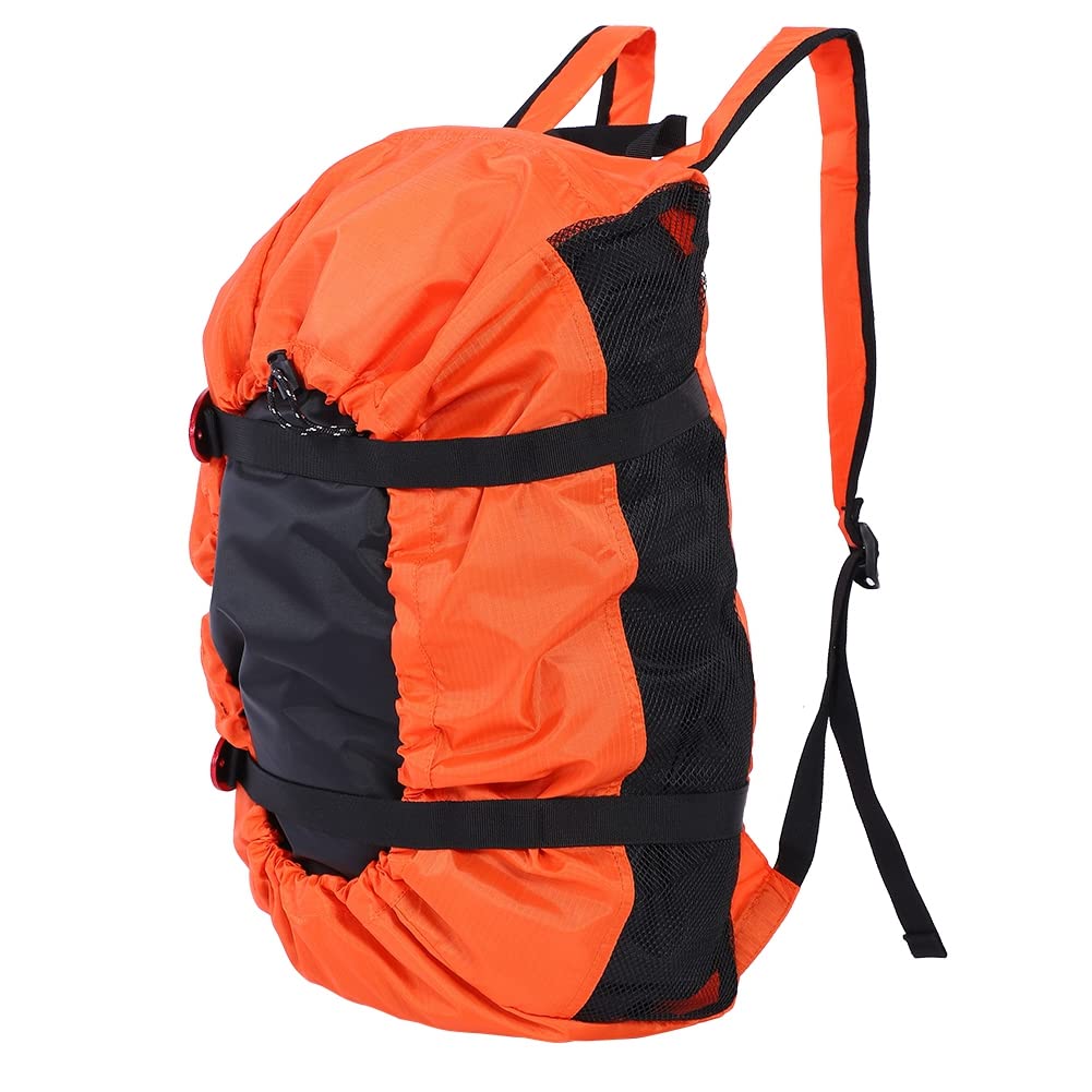 Zaino Portacorda per Arrampicata Pieghevole Borsa da Rock Climbing per Escursioni e Campeggio Zaino da Arrampicata su Roccia Leggero Resistente Arancione