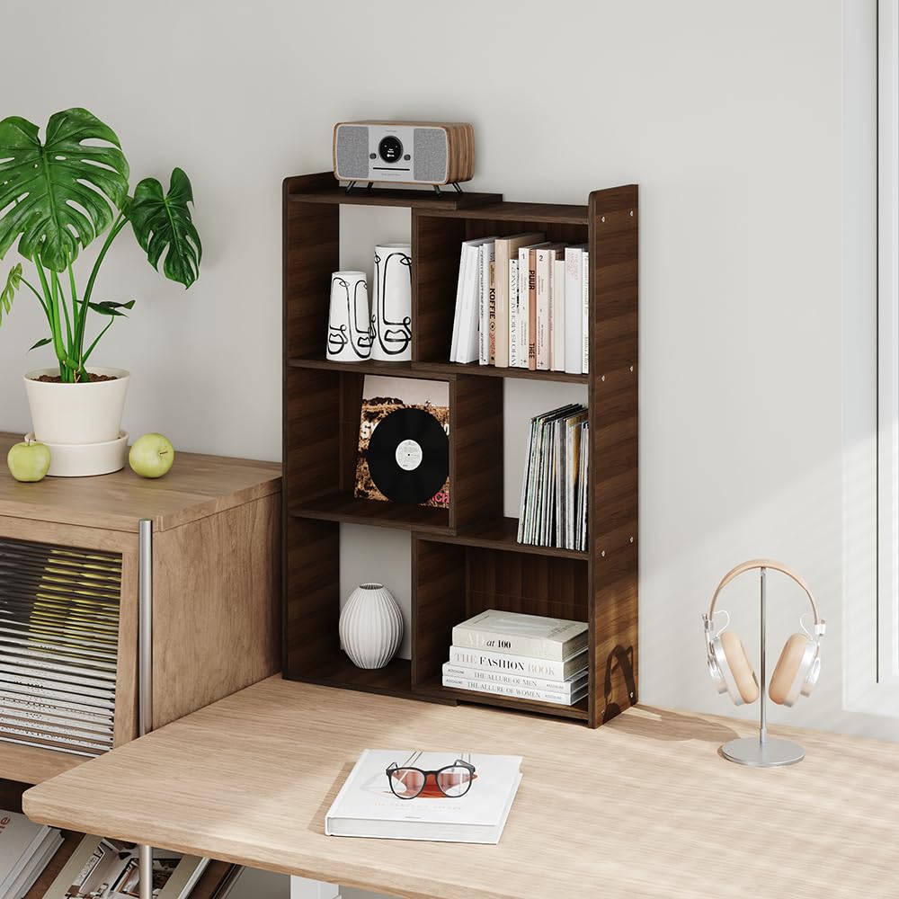 Warmiehomy Extendable Desktop Bookshelf, Multi-Cubicle Desk Organizer Rack