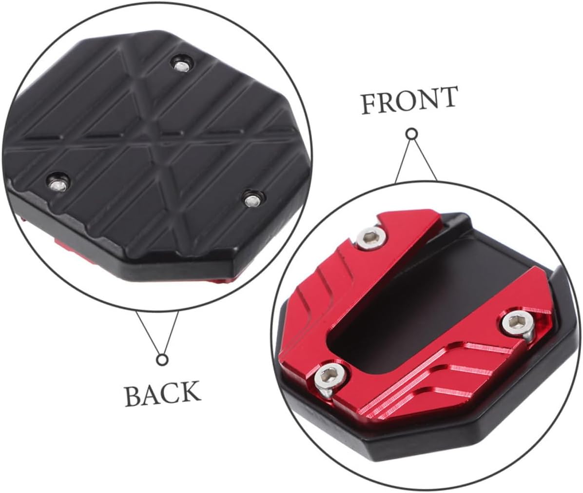 2pcs Motorcycle Kickstand Pads Universal Non-Slip Side Stand Extender for Electric Scooter and Motorbike Sturdy Support Plate Accessories for Enhanced Stability