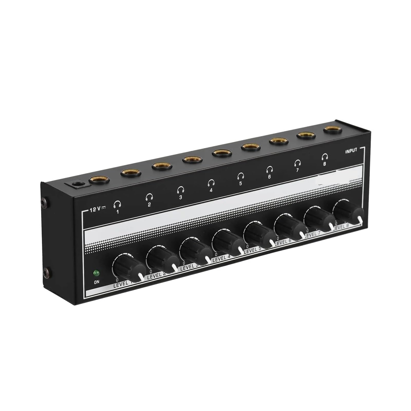 Stereo Headphone Amplifier 8 Channels Interface Ultra Low-Noise Sound Mixer Recording Studio Monitor