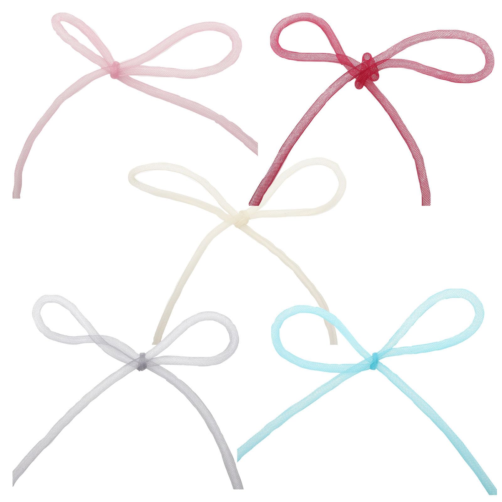 Cordons tubulaires en maille nylon 8mm minkissy pour nœuds à cheveux et bijoux DIY