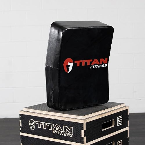 Miniatura 2 de Titan Fitness Muay Thai Shield 21.5" x 17" 5 lb. Cuero de entrenamiento de artes marciales