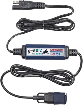 OptiMATE USB O-108, 3300mA USB charger with battery auto protect off, weatherproof, SAE, in & out cables