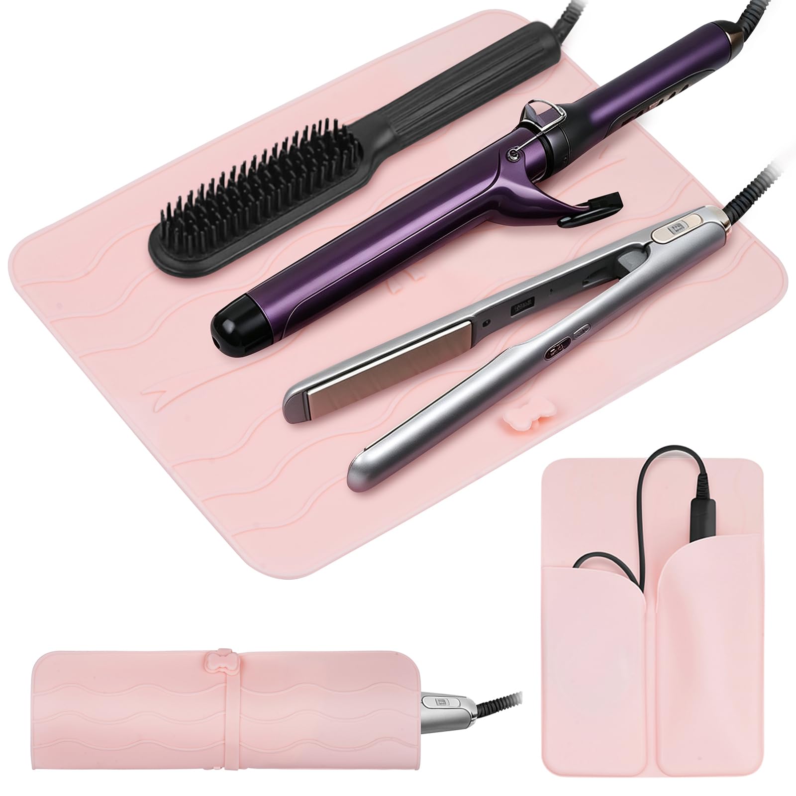 Silicone Mat for Hair Tools, Compatible with Curling Iron &Flat Iron,Yellow — Amazon image 8