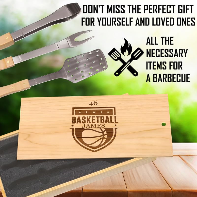 Set de Parrilla con Caja de Madera y Grabado Personalizado miniatura 6