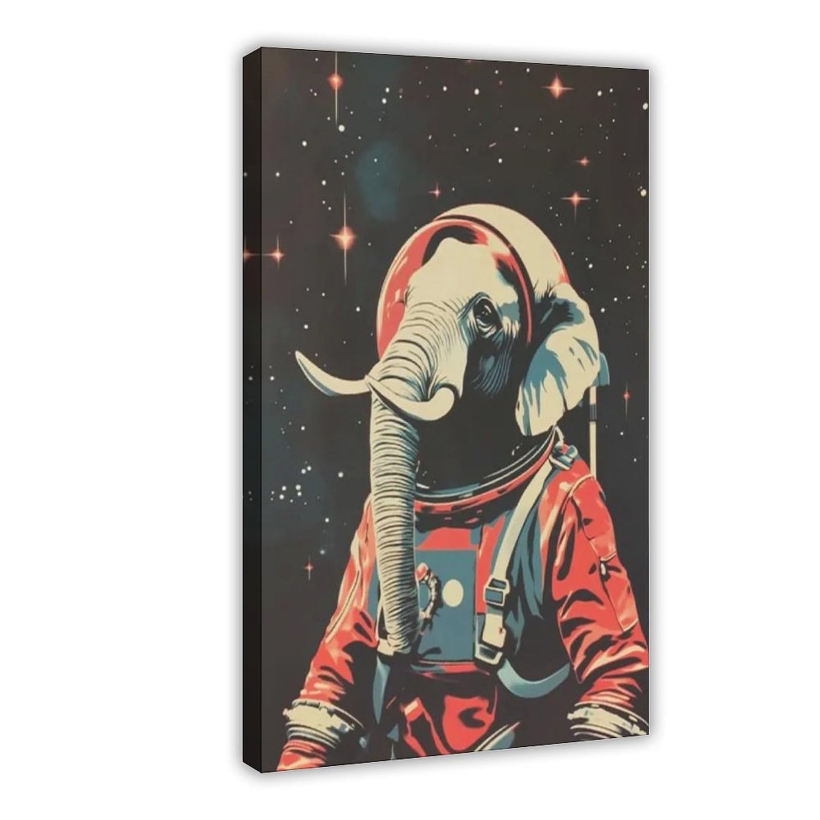 Bareronor Elephant Astronaut Poster Canvas Poster Bedroom Decor Landscape Office Room Decor Gift 24" L X 36" W