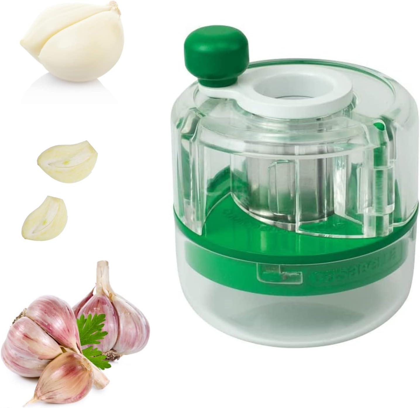 Rotary garlic slicer hand shake garlic slicer garlic press