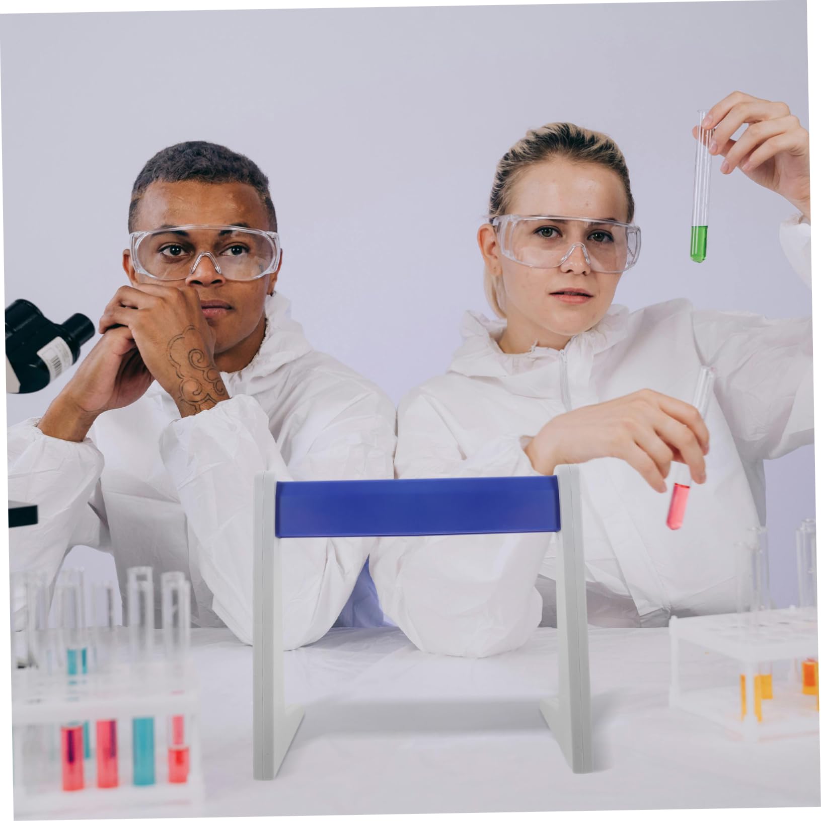 MAGICLULU 4 Pièces support de pipettes Porte-pipettes en plastique Rangement pour pipettes en plastique Porte-pipettes en tube plastique support pour pipette support de tube à essai