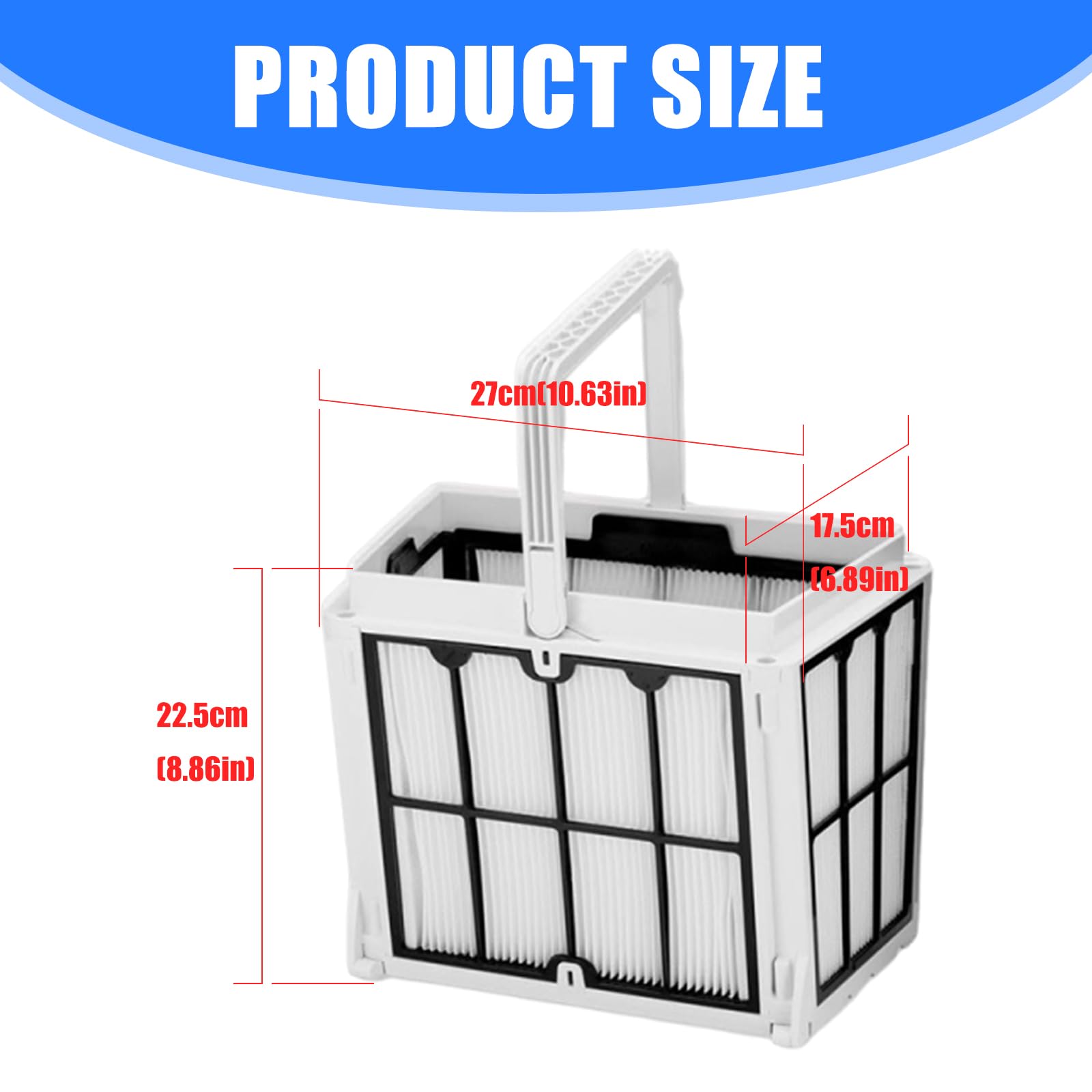 XAGMODSHN Kits de reemplazo de Filtro de Cesta de Filtro para limpiafondos automáticos Limpiador de Piscinas robótico con diseño de Red Fina Cesta de Repuesto