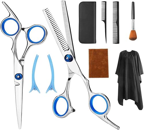 Amazon 散髪 ヘアカット セット すきばさみ カットはさみ セルフカット ハサミ シザー 初心者 美容師 理容師 散髪ケープ付き Jogoi 散髪セット 通販