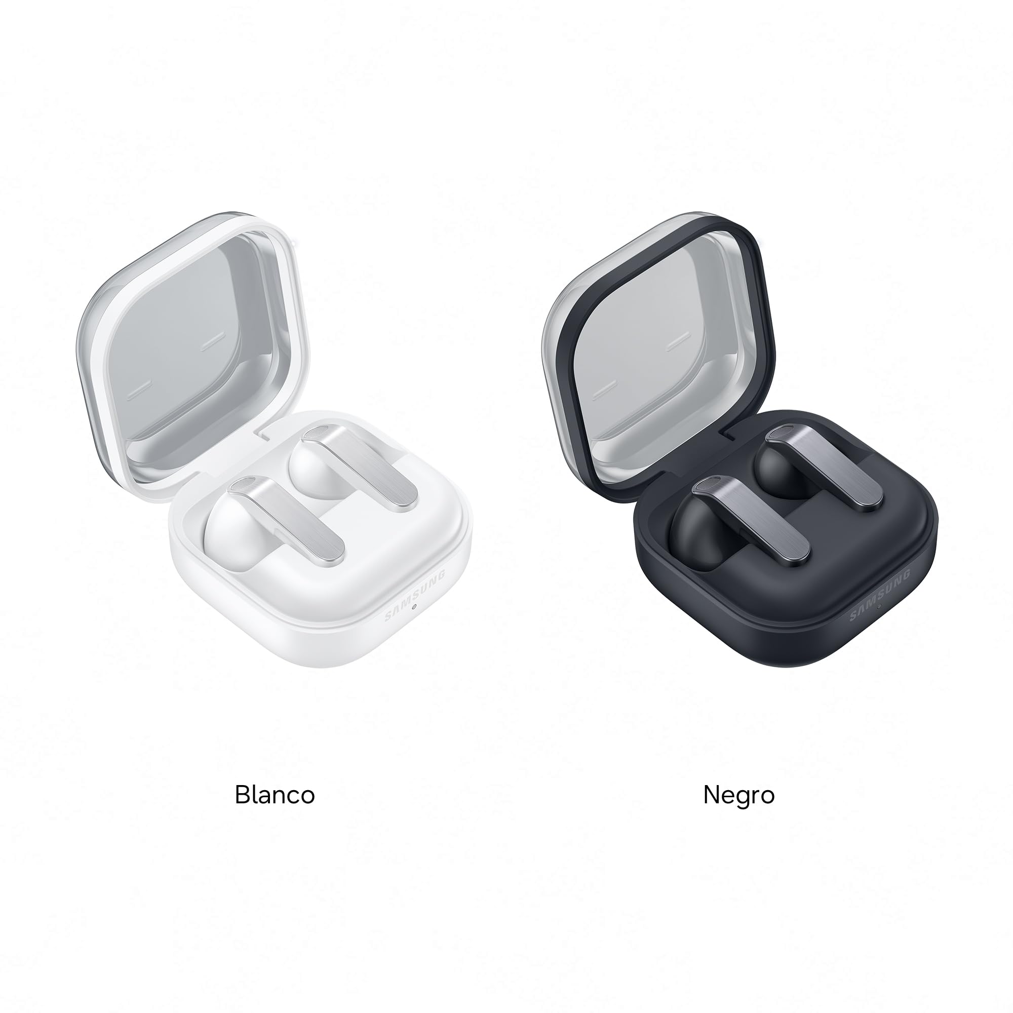 Samsung Galaxy Buds4, Auriculares Bluetooth, Audio 240bit/96 kHz, Cancelación de Ruido Adaptativa, Agente IA de Voz, Garantía del Fabricante 3 Años+1 Año Extra, Negro (Versión Española)