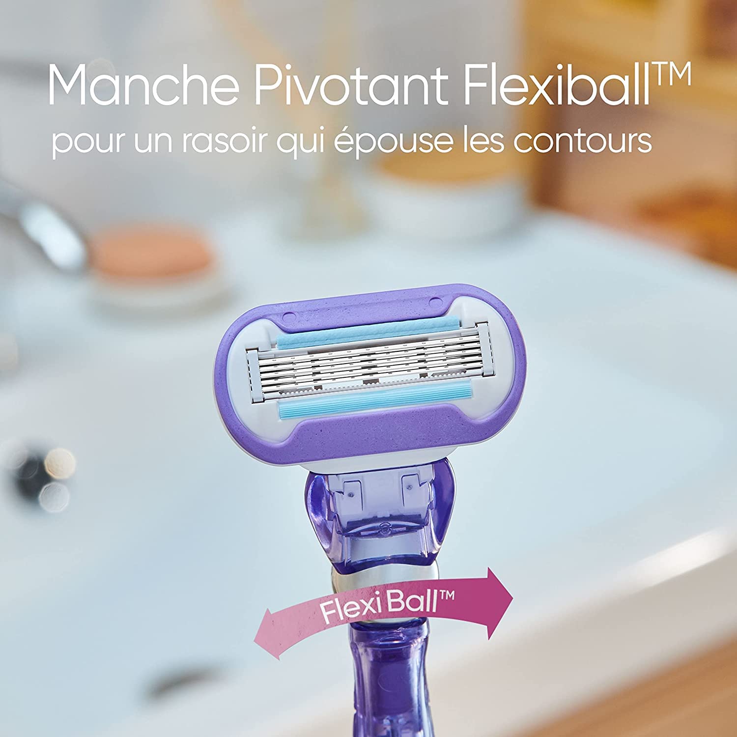 Gillette Venus Deluxe Smooth Swirl Nachfüllklingen (3 x 3), für Damen, 5 Klingen