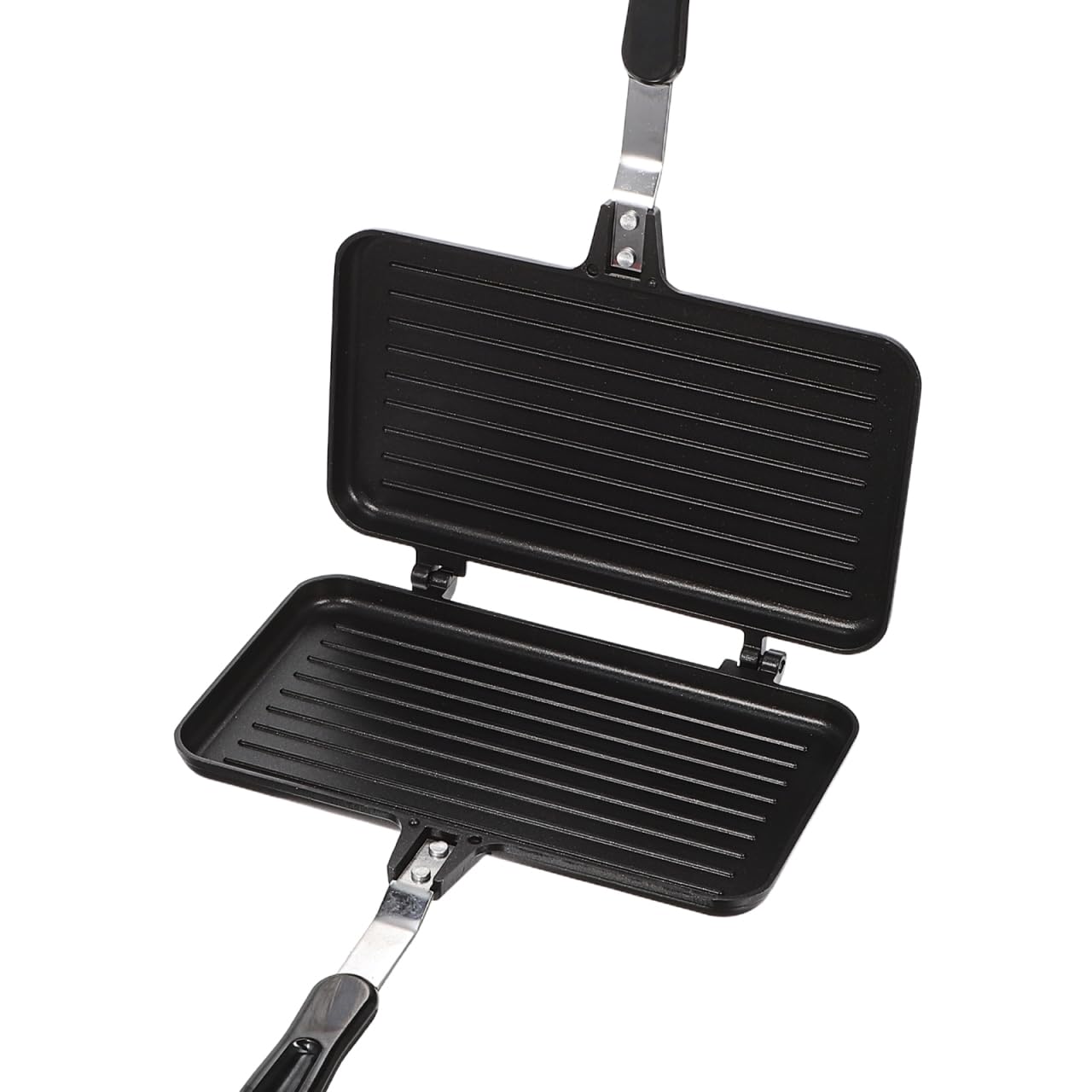 Healvian Doppelseitige Backform Sandwich Bratpfanne 14.00X9.45 Zoll Antihaftbeschichtet Mit Ergonomischem Griff Für Campingküche Gasherd Frühstück Zubereitung Von Eiern Steaks Toast