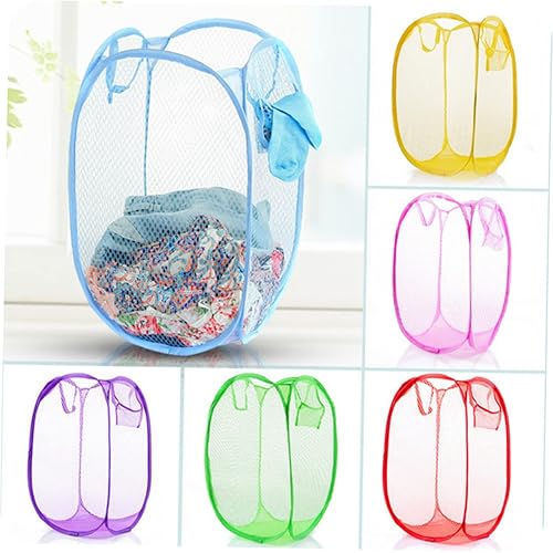 Miniatura 8 de Cesta de lavandería universitaria pop-up de malla de alambre para el lado de los apartamentos pequeños