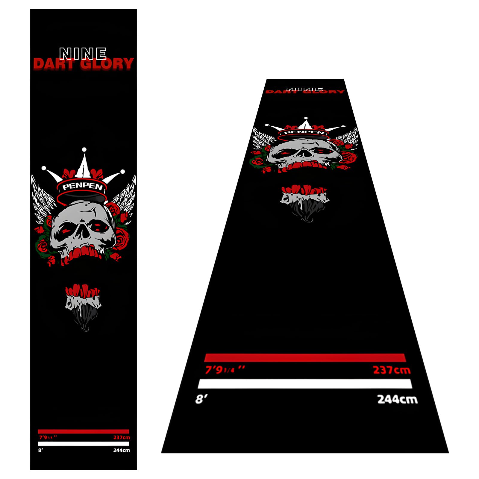 Thmins Darts Mat with Oche Line for Dart Board,Made from higher quality materials, Non-Slip Floor Mat with Standard Throw Distances and Protective Surface