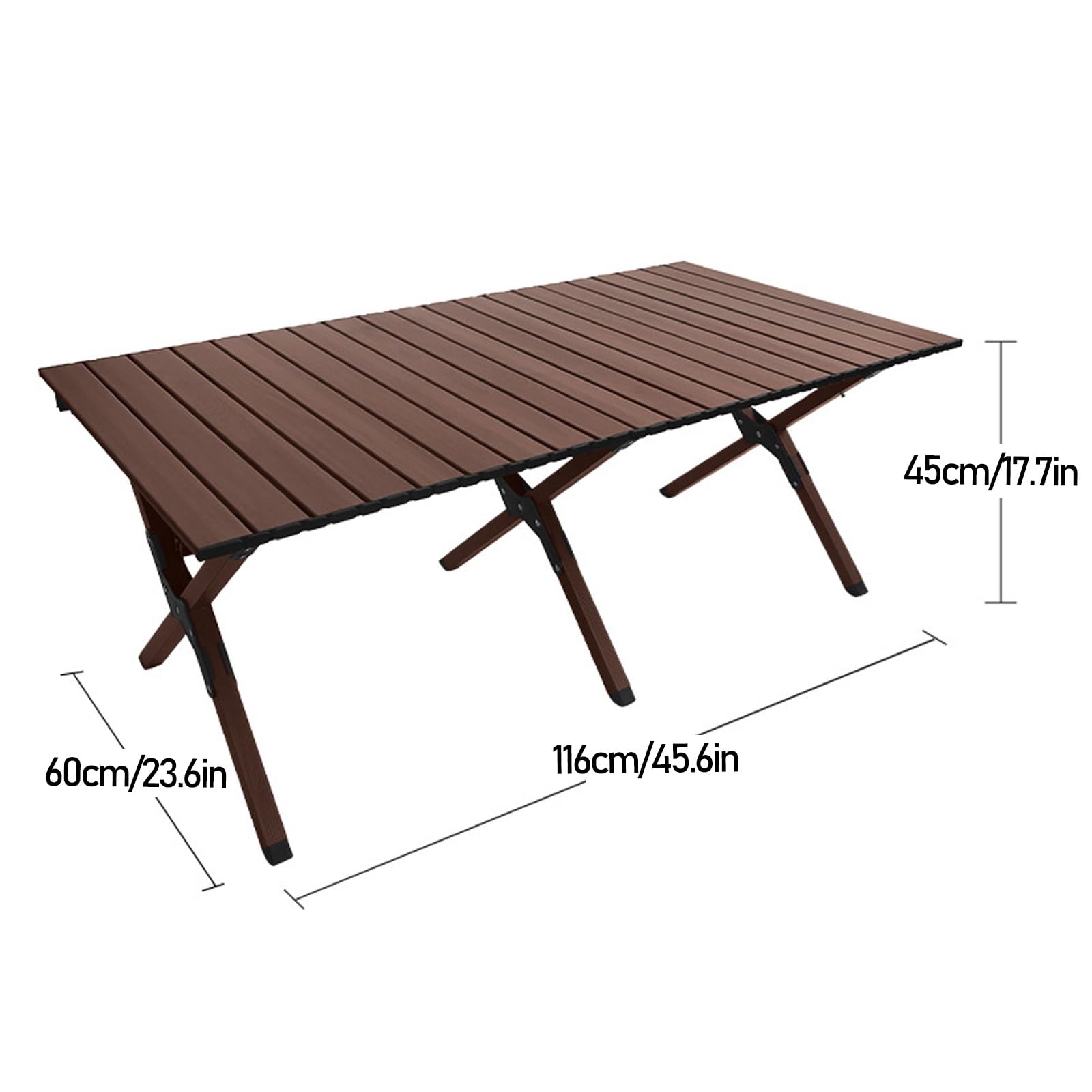 Mesa de camping plegable para exteriores, mesa portátil enrollable de aluminio con bolsa de transporte para patio, playa, barbacoa, picnic, fiesta y patio, ligera y duradera