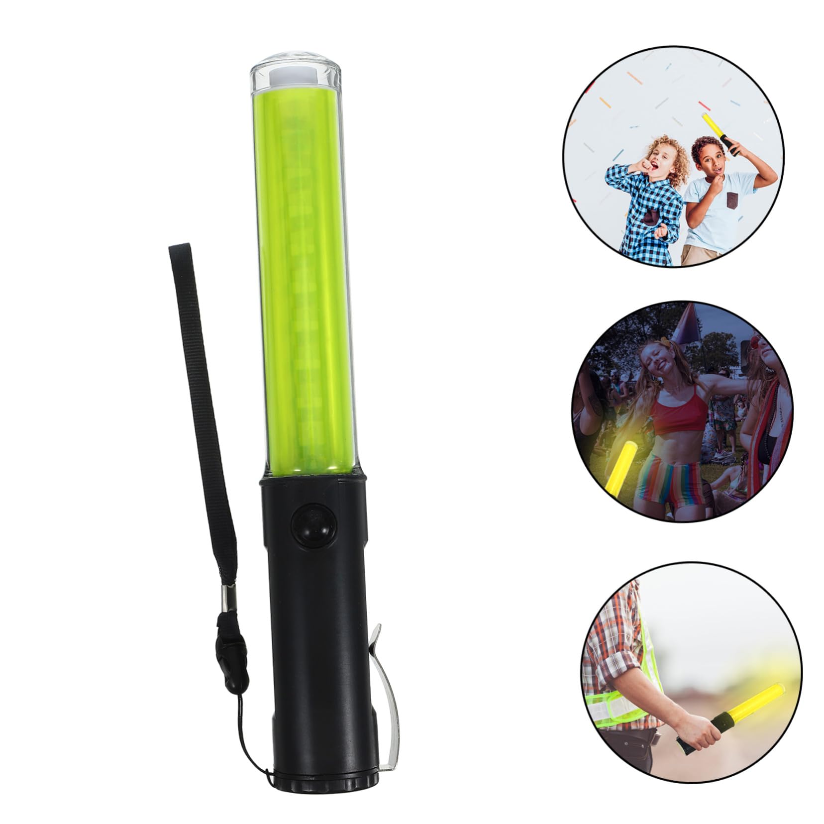 Luminosa Barra de Ánimo Reutilizable Verde para Conciertos Fiesta y Control de Tráfico Resistente y Fácil de Transportar
