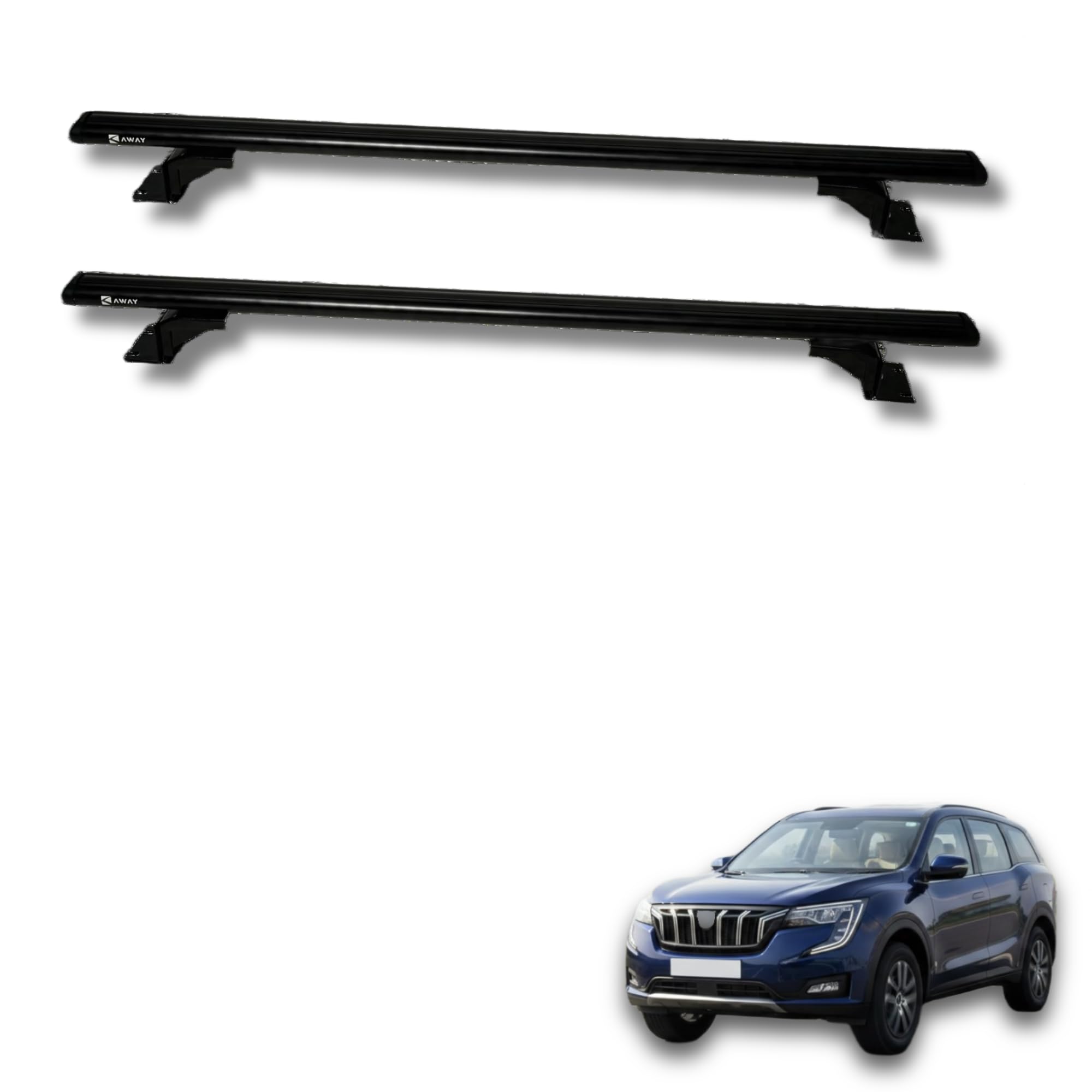 Away Roof Rack Cross Bars - 1 Set of Aluminium Alloy Crossbars for Mahindra XUV 700 | Aerodynamic Design | Heavy Loading Capacity-image-14