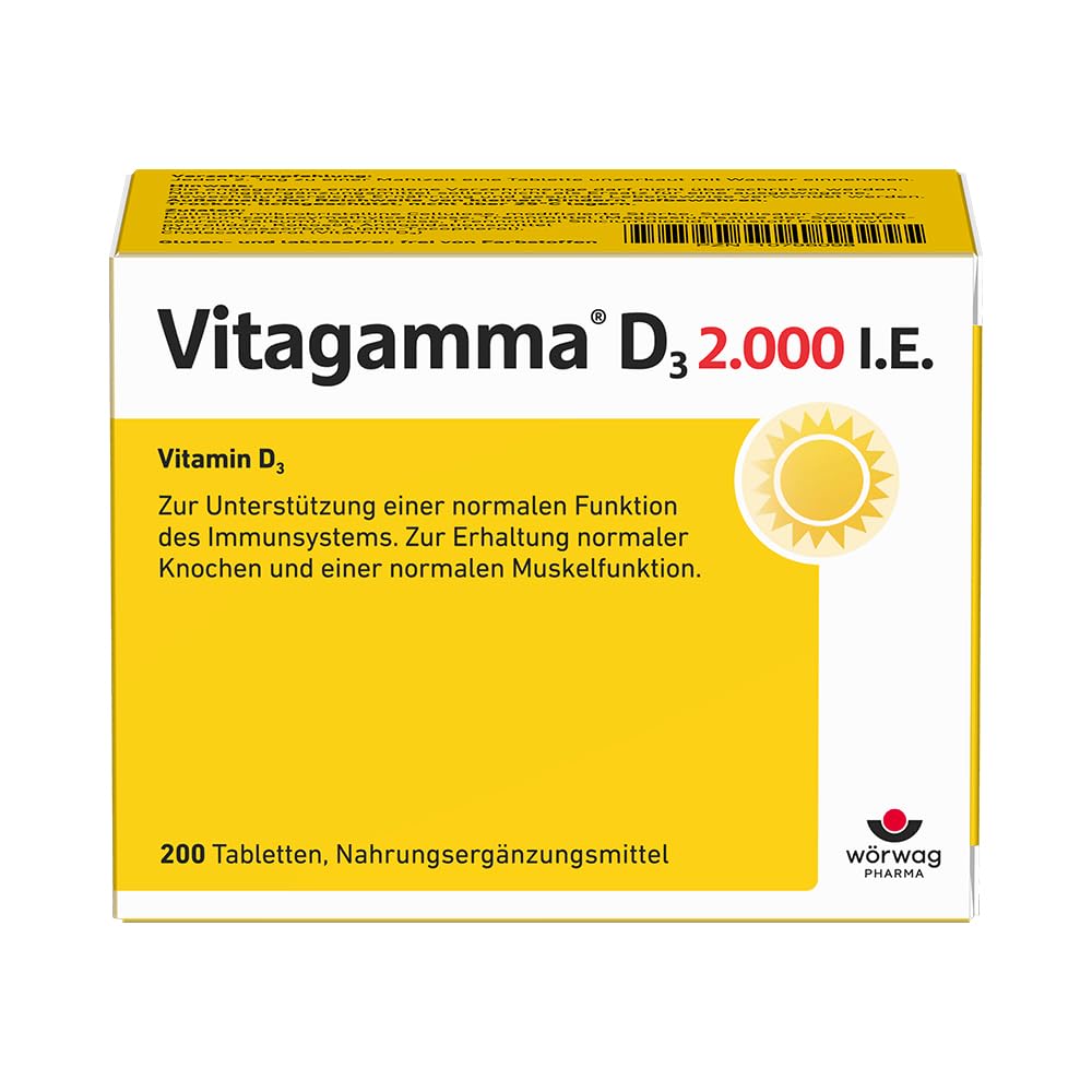 D3 2.000 I.E.: Sonnenkraft für Ihre Gesundheit, trägt zur normalen Funktion des Immunsystems bei - Einnahmeempfehlung: 1 Tablette alle 2 Tage - 200 Stück
