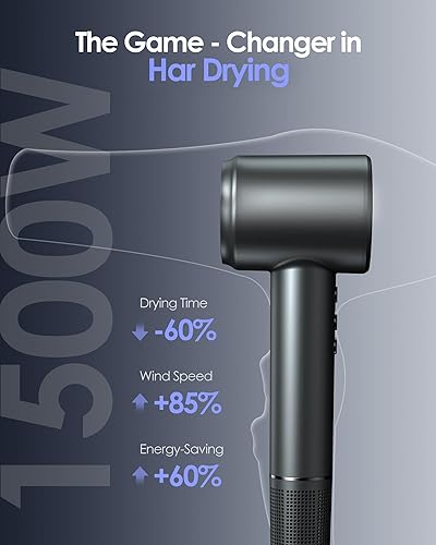 Miniatura 4 de Hair Dryer with Diffuser, 500 Million Negative Ionic Blow Dryer for Fast Drying, 120000RPM High Speed Hairdryer, Professional Dryer with Diffuser