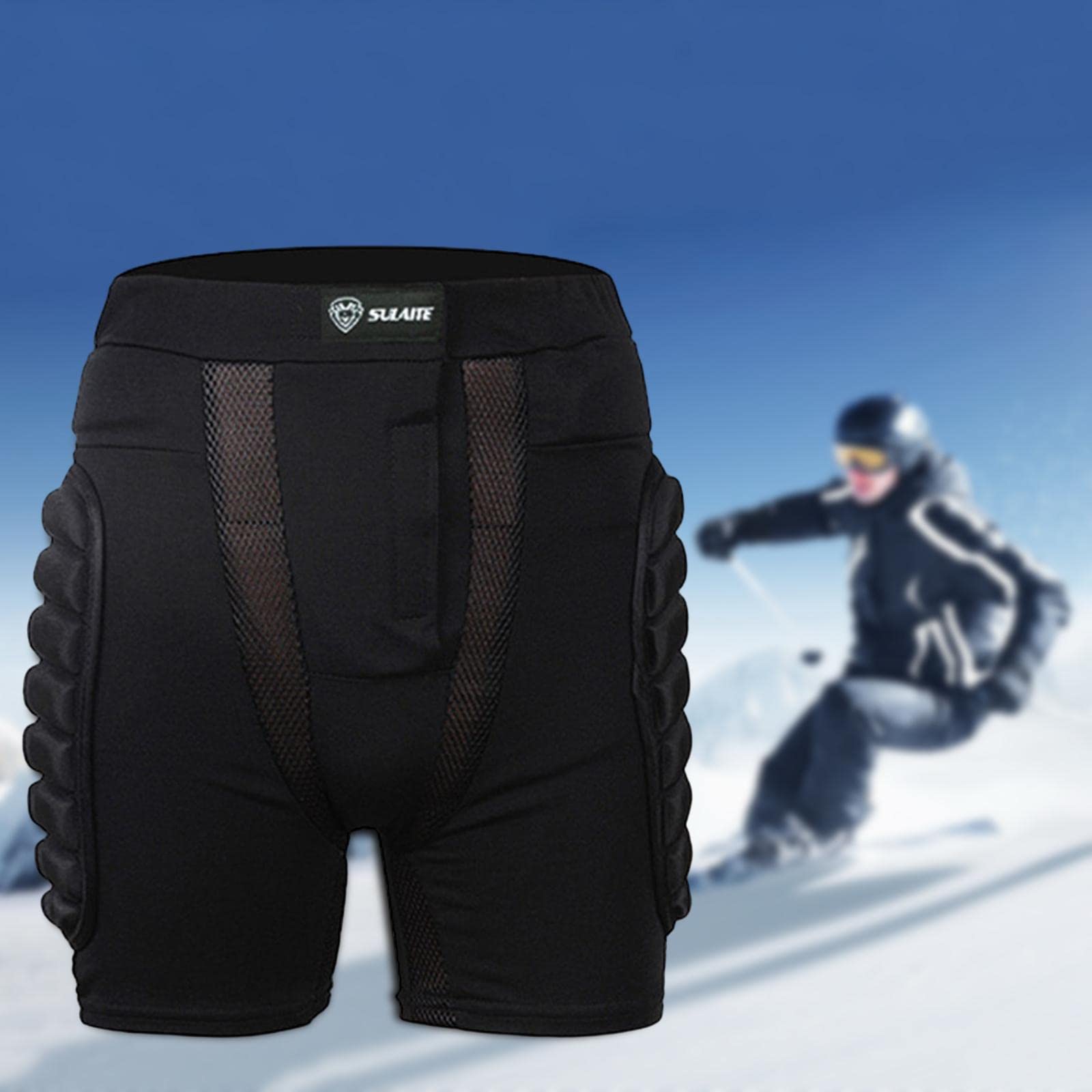 LOVIVER Pantalones Cortos Acolchados, Protección de Pantalones Resistencia a de Cadera Transpirable Coxis Protector de Protección Suave para Snowboar, SG