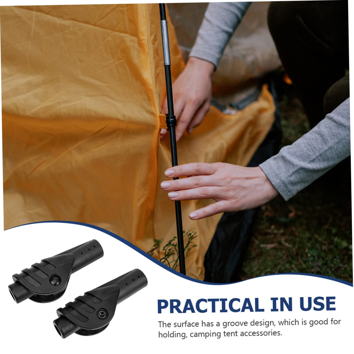 Yardwe 10pièces Support De Poteau De Tente Connecteurs Réparateurs De Tente Accessoires Légers Et Portables pour Camping Et Activités Extérieures