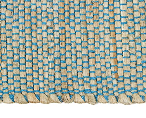 Image of The Home Talk Hand-Made Tablemat - Vintage Mats for Parties, Dining Table, Coasters - Decorative Placemats - 100% Jute Natural Fibers - Pack of 4 (13 x 19 Inches - Turquoise)
