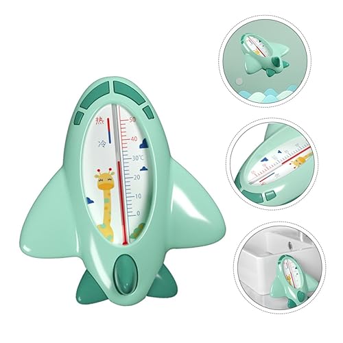 Miniatura 3 de TOYANDONA Termómetro de agua de baño verde plano de dibujos animados seguro PP Material recién nacido flotante Detector de temperatura para baño de