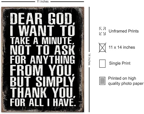 Miniatura 2 de Religious Wall Art For Men 11x14 - Christian Quotes Wall Decor - Bible Verse Wall Decor - Christian Gifts for Men - Catholic Gifts - Scripture Wall