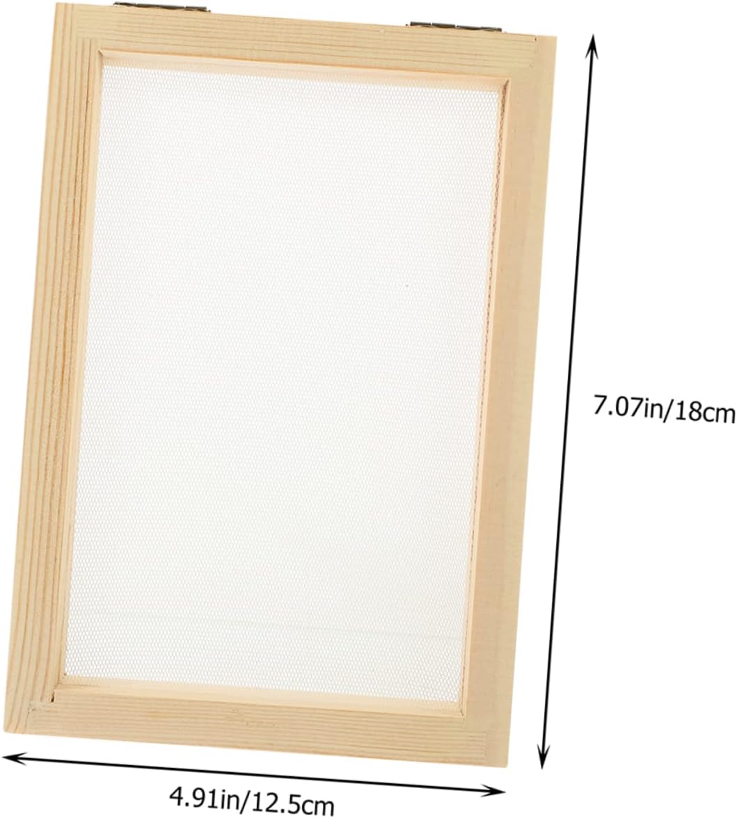VICASKY 4sets Handmade Paper Frame Wood Screen Frame for Papermaking DIY Paper Craft Kit 2pcs*4
