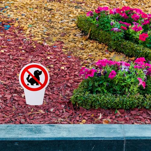 2 Stück Kein Hundeklo Schild,Wetterfest UV-Schutz Kein Hundeklo Beidseitig Bedruckt,15x30 cm Korrosionsschutz Schild Hunde Kacken Verboten Steckschild Groß mit Erdspieß,Für Haus,Hof und Park