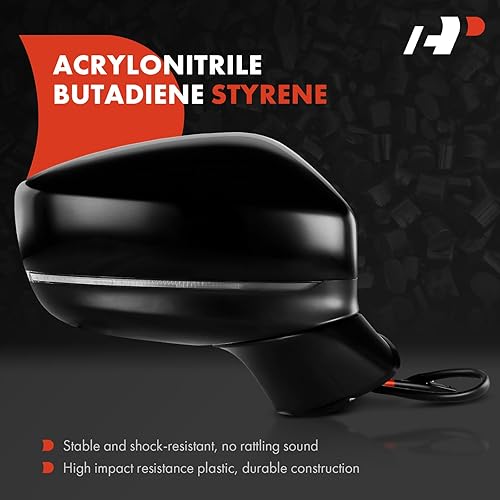 Miniatura 3 de A-Premium Espejo eléctrico para puerta del lado del pasajero, compatible con Mazda CX-5 CX5 2017-2022, no calentado, plegable manual, negro, espejo