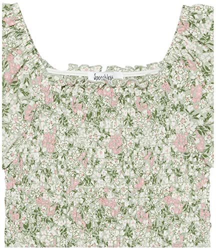 Speechless Girls' Smocked Bodice Flutter Sleeve Dress2