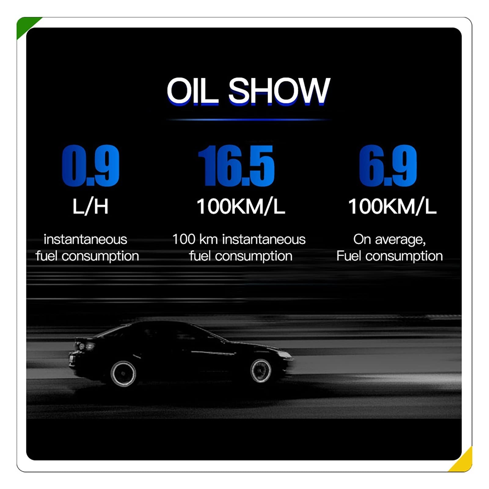 Head-Up-Display 5.8 "I9-Auto-Head-Up-Display LED OBD. Scanner über Geschwindigkeitswarnung kann Kilometer auf der Windschutzscheibe anzeigen Auto-Hud-Display