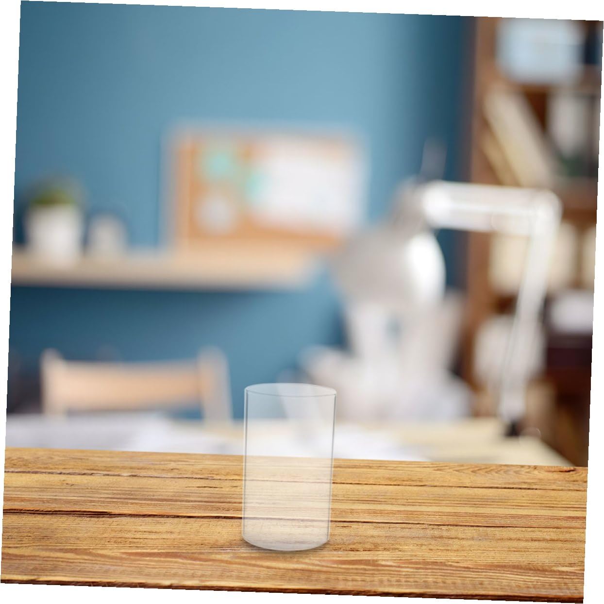 Paralume in Vetro per Candele Cilindrico Trasparente 4 Pezzi | Borosilicato ad Alta Resistenza, per Candele e Luci Led, Decoro DIY Effetto Luce Caldo e Morbido
