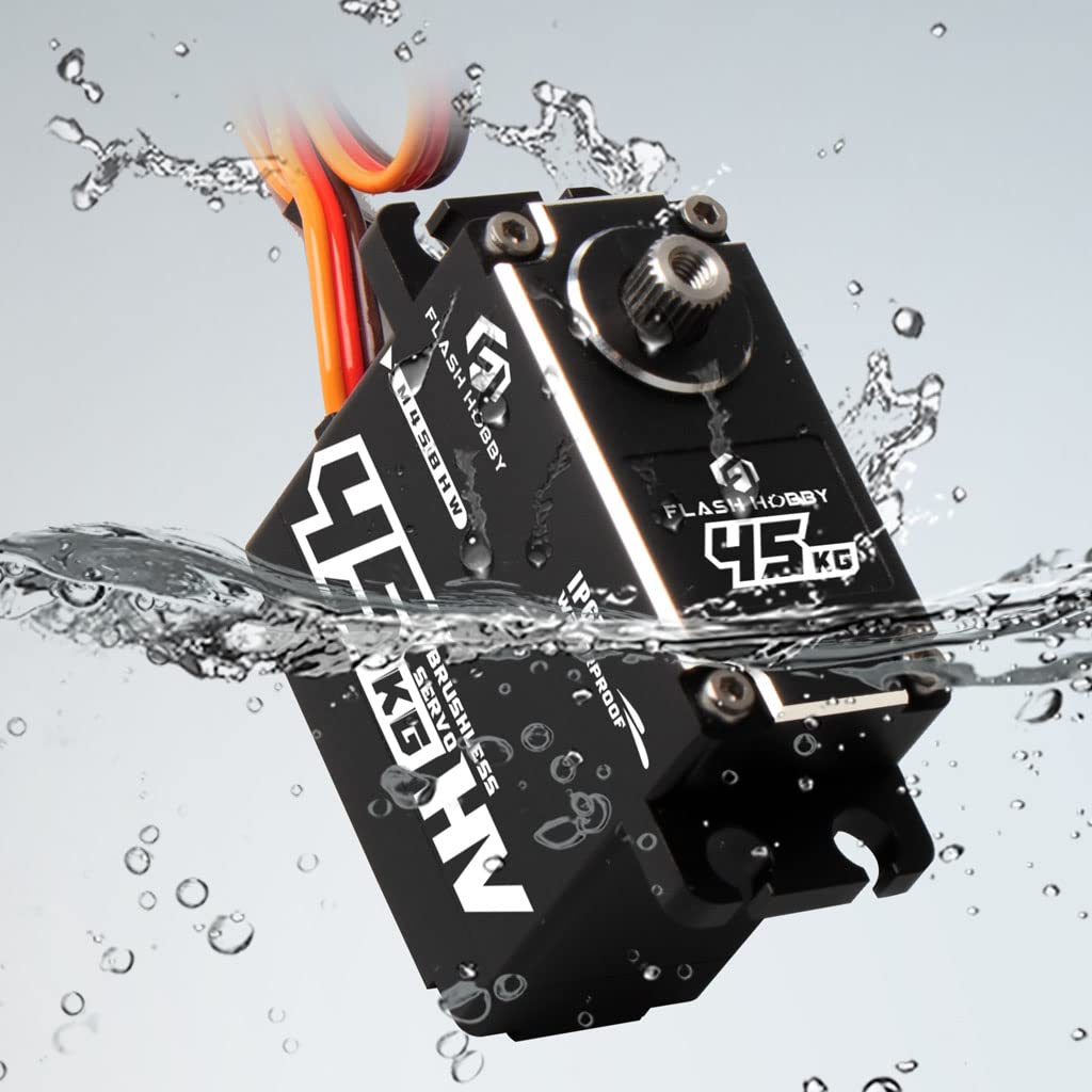 Waterproof 180 Degree Torque Digital Brushless Motor Servo RC Car Truck Robot Parts (M45BHW)