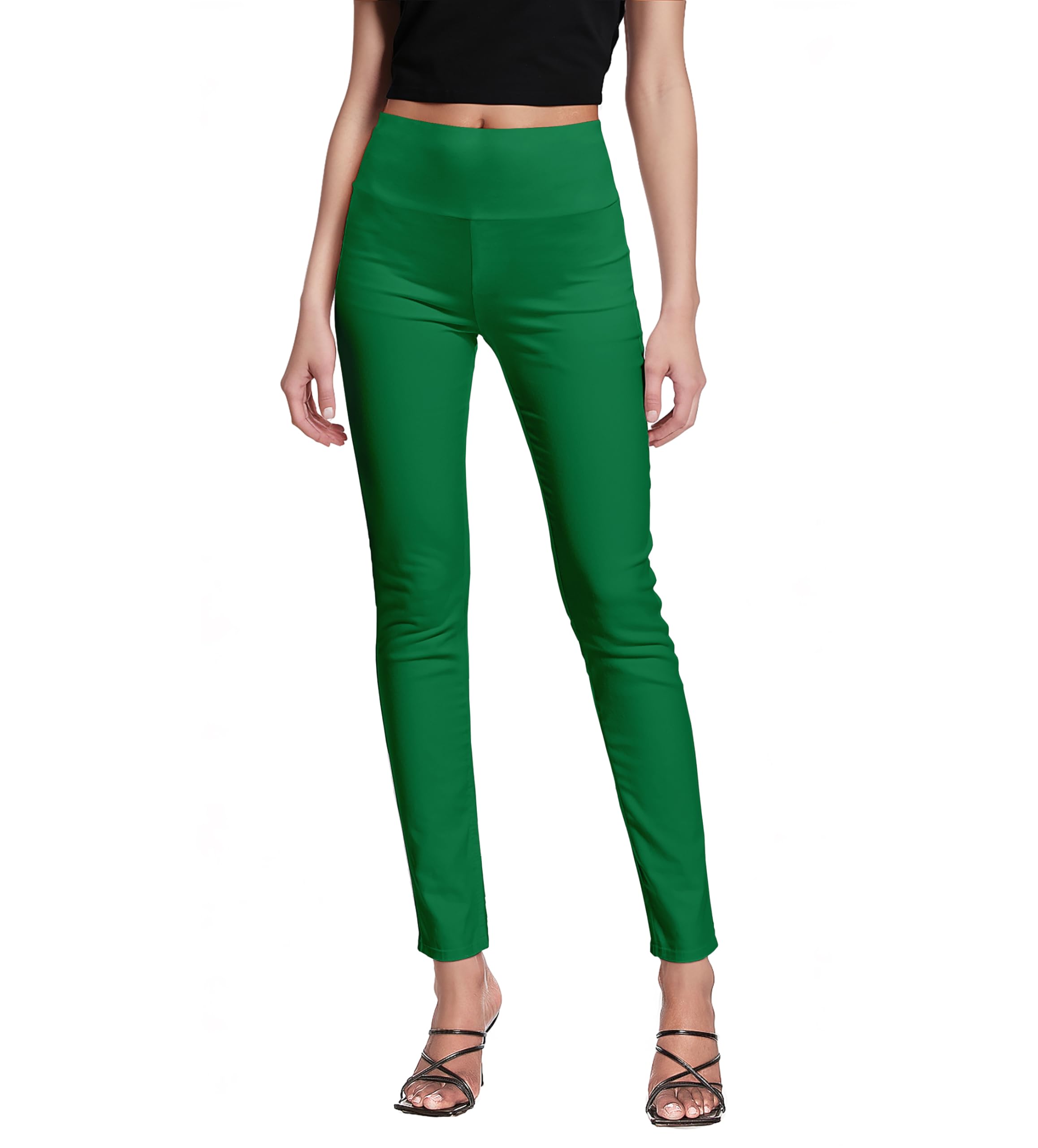 Photo 1 of & Company Super Comfy Stretch with Full Elastic Waist Pull On Millennium Twill Pant KP44972 Kelly GREE XS