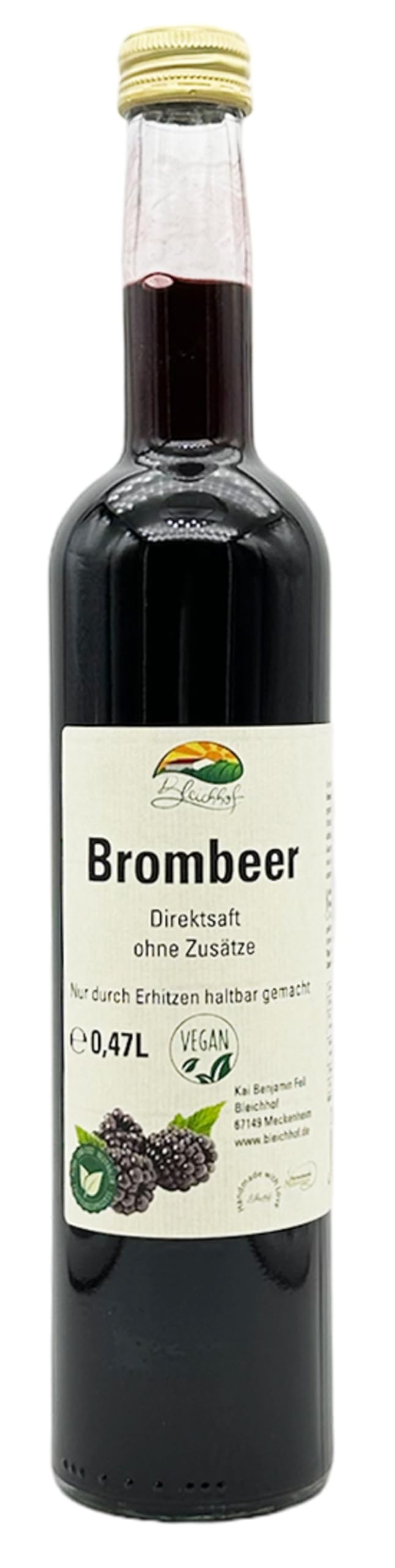 BLEICHHOF® Brombeersaft - Direktsaft, vegan (8x0,47l)
