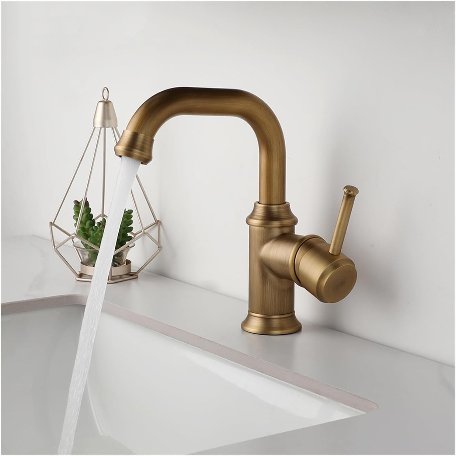 Robinet d'évier Antique en cuivre mitigeur vanité salle de bain rétro