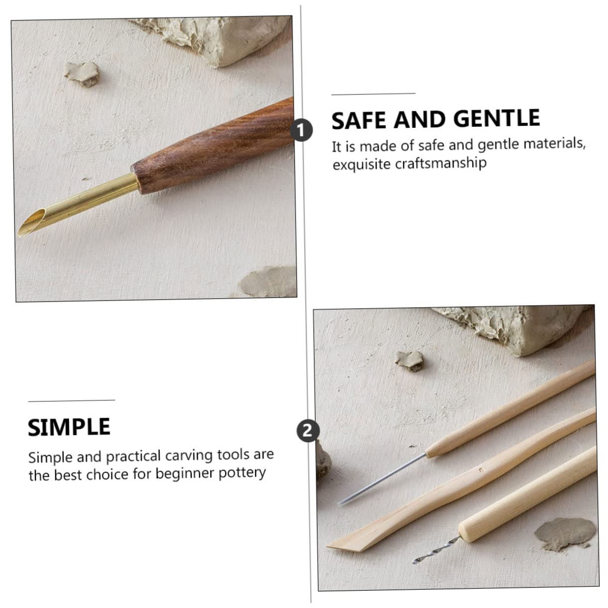DOITOOL Juego De 3 Herramientas Para Esculpir Arcilla Tallado Cerámica Modelado Inicio Trabajo Horno Hornear Arcilla Herramientas Tallar Modelar Kit Esculpir Modelado