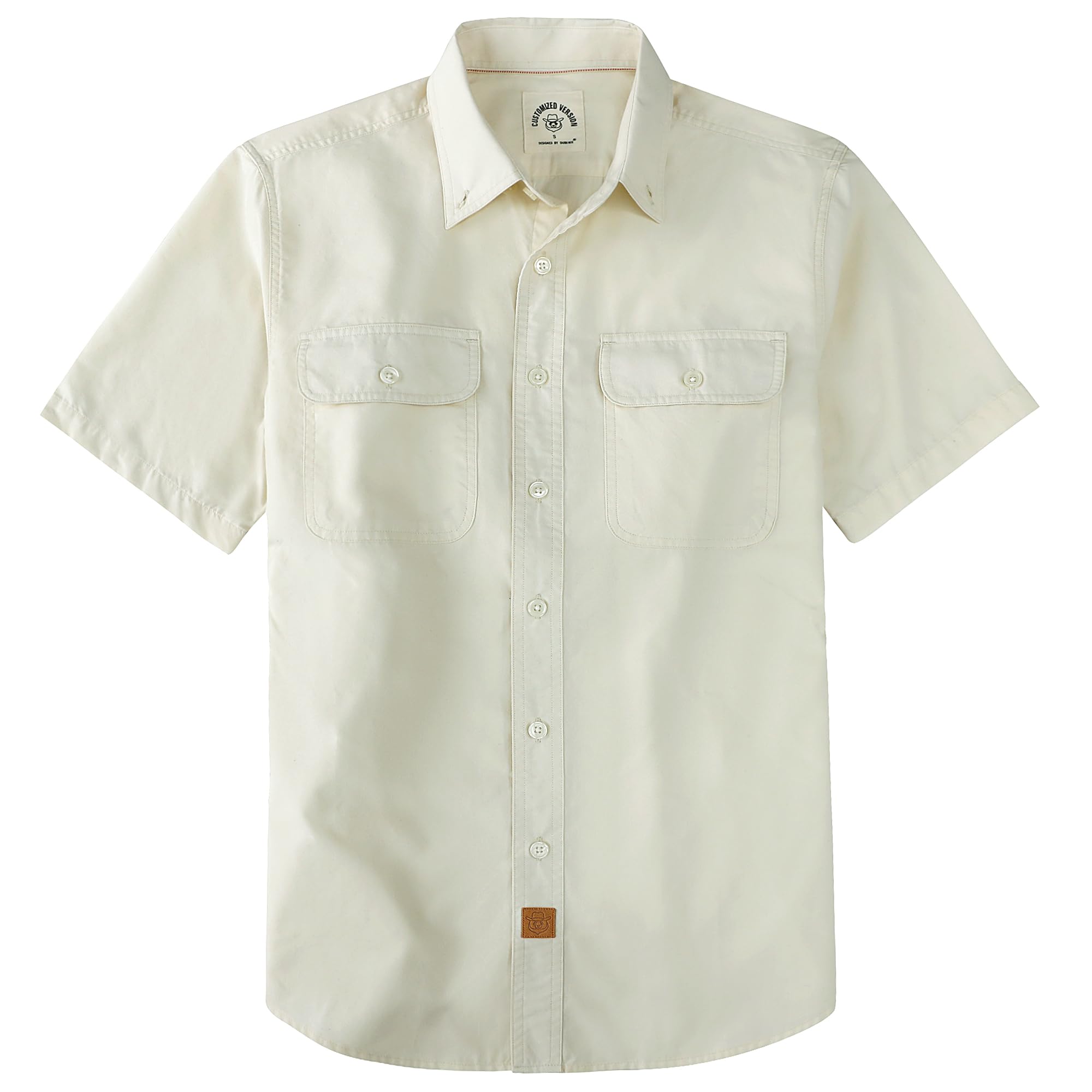 Dubinik® Mens Short Sleeve Button Down Shirts Plaid Casual Western Style Shirt 2 Pocket Lightweight Breathable Regular Fit