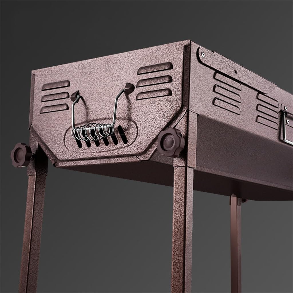 Parrilla para Barbacoa de Exterior de Doble propósito Plegable para freír y Asar a la Parrilla, de Doble ala, 70 x 33 x 40 cm