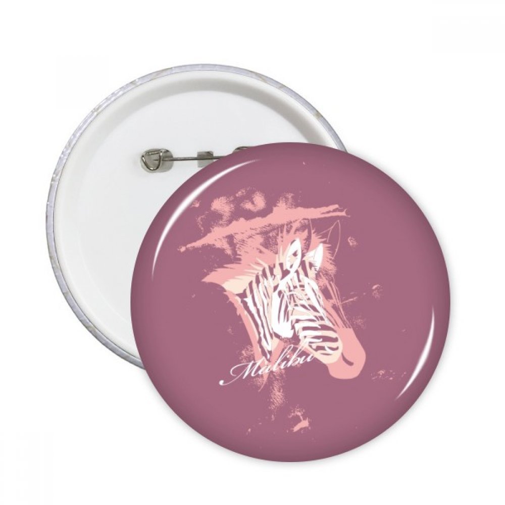Badge bouton zèbre pourpre customiser vêtement customisation veste sac à dos 5pcs L