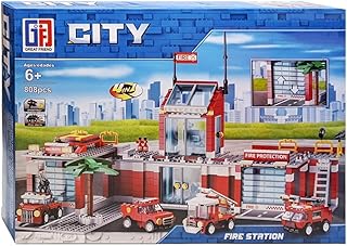 Great Friend City Fire Station 808 Pieces - 123-523