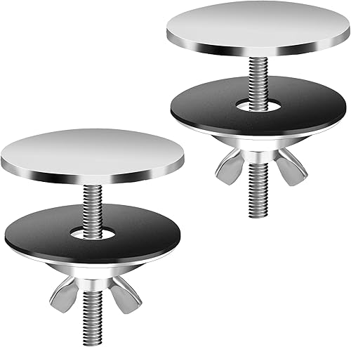 Paquete de 2 cubiertas para agujeros para fregadero de cocina, tapas de orificio de fregadero de acero inoxidable de 2 pulgadas, tapas de orificio