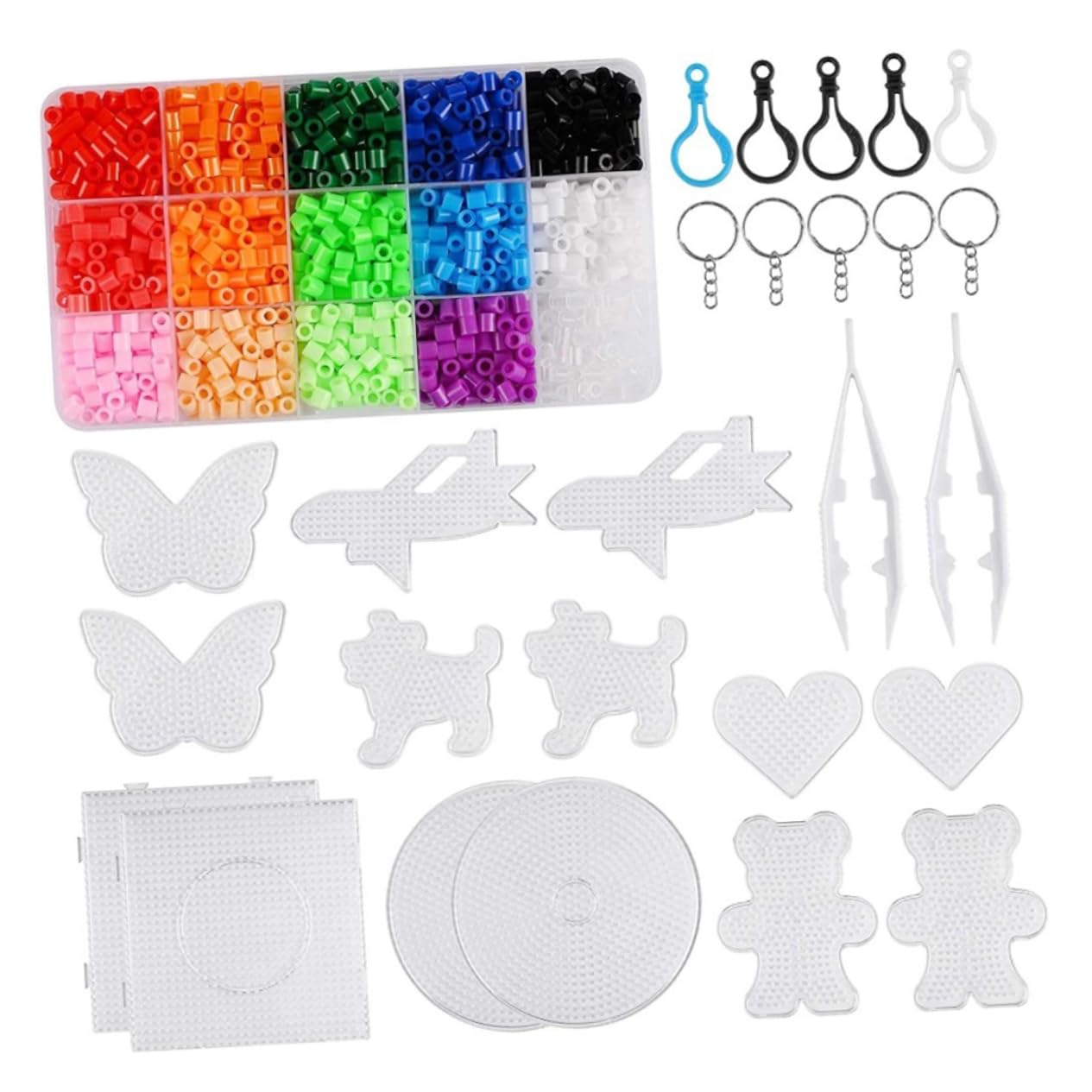 ERINGOGO DIY Ironing Beads Set for Boys and Girls Creative Craft Beads Toy for Family Activities